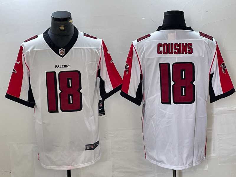 Mens Atlanta Falcons #18 Kirk Cousins New White Vapor Untouchable Limited Stitched Jersey->->NFL Jersey